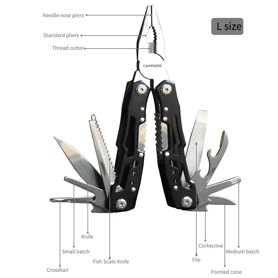 Portable Stainless Steel EDC Folding Multifunction Tool Survival Tool