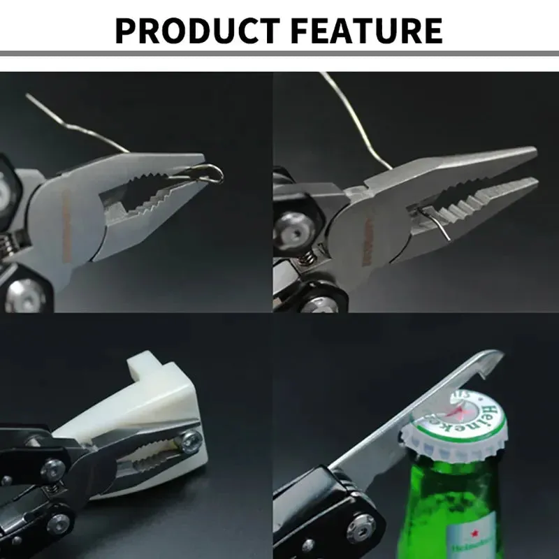 Portable Stainless Steel EDC Folding Multifunction Tool Survival Tool