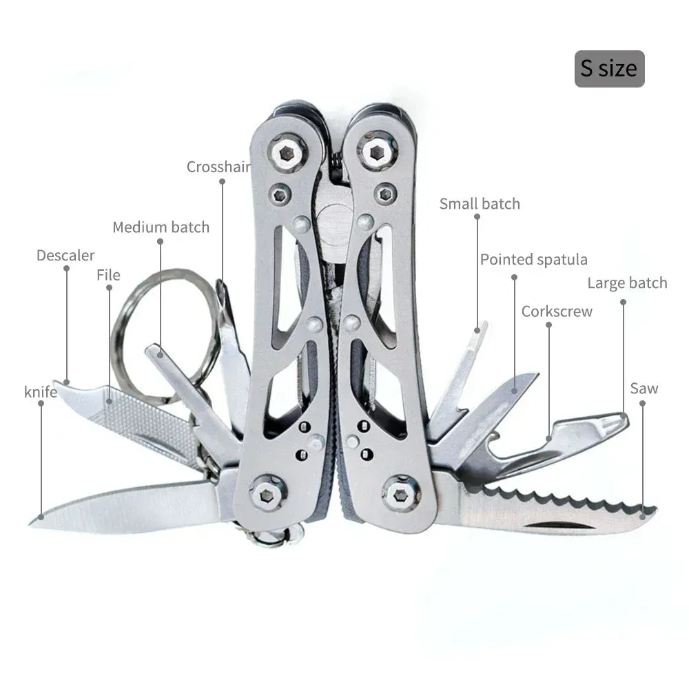 Portable Stainless Steel EDC Folding Multifunction Tool Survival Tool