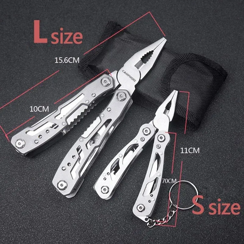 Portable Stainless Steel EDC Folding Multifunction Tool Survival Tool