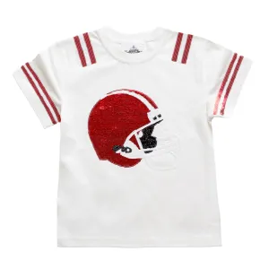 Red Sequin Helmet Kid Shirt