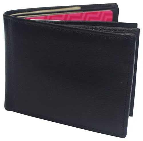 RFID Blocking Men's Wallet Thick Large Bifold 9 Cards and 3 ID Windows