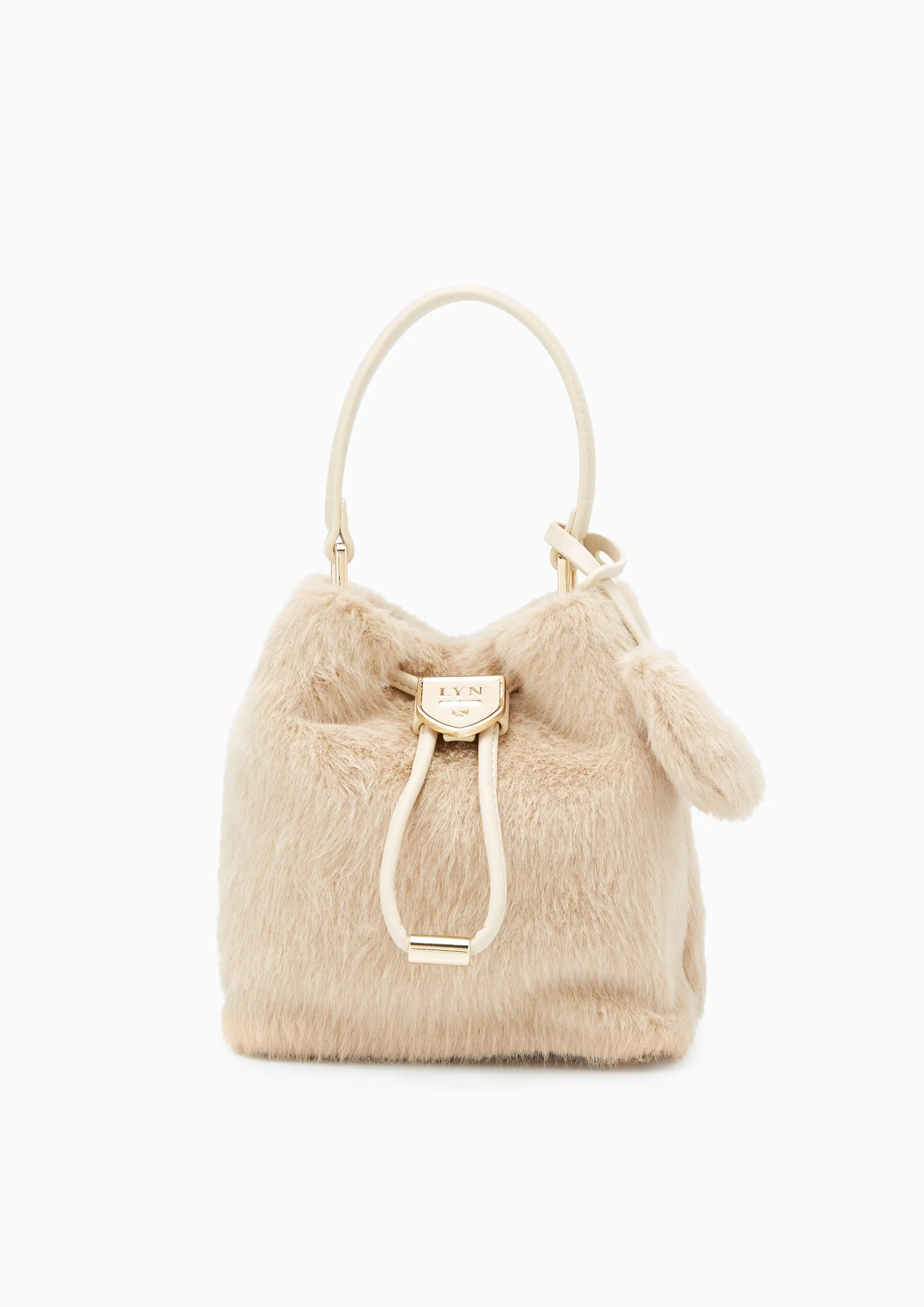 Rosalie Bucket (Fur) Bag Beige