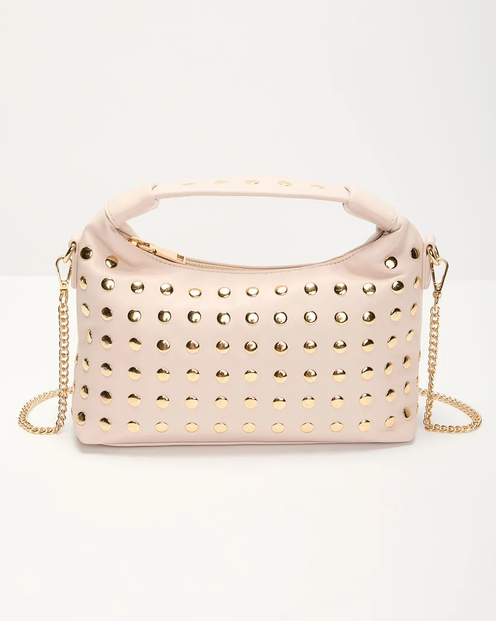 Roxy Woven Studded Top Handle Bag