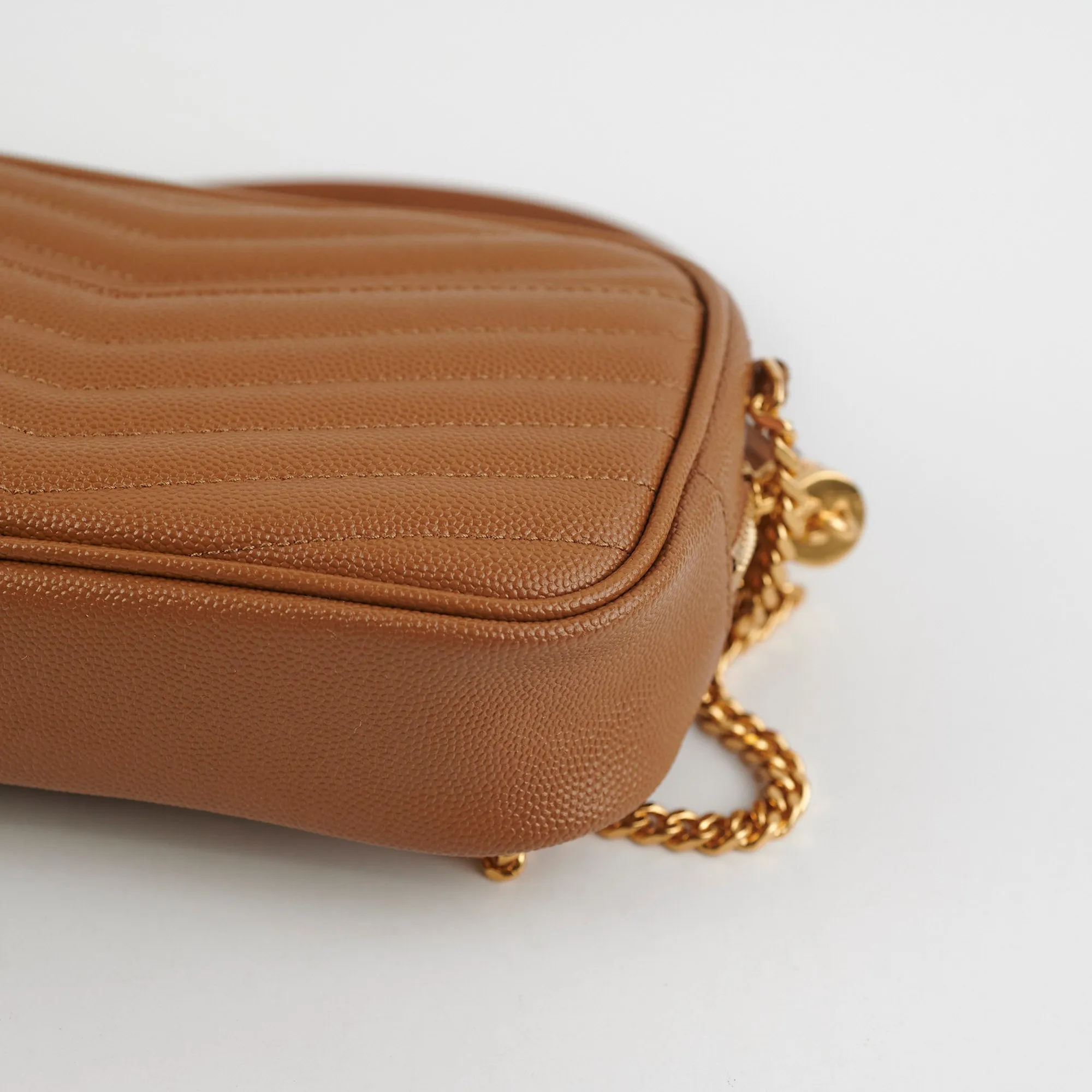 Saint Laurent Lou Mini Bag Tan