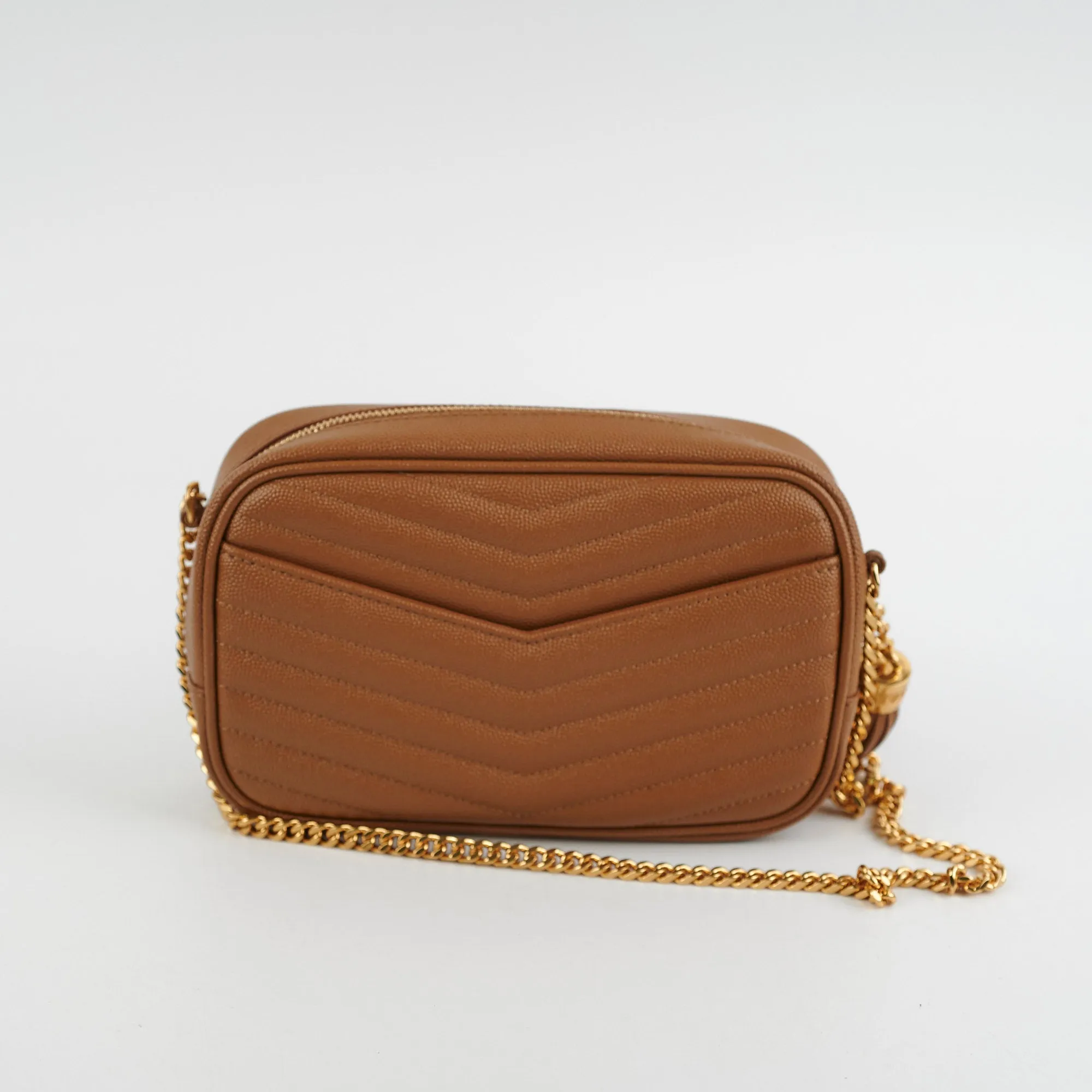 Saint Laurent Lou Mini Bag Tan