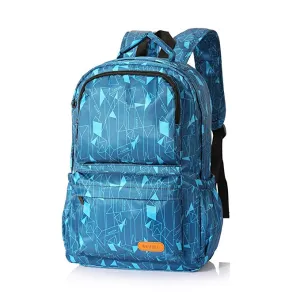 School Backpack Waterproof Lightweight Geometric Bag For Boys Girls