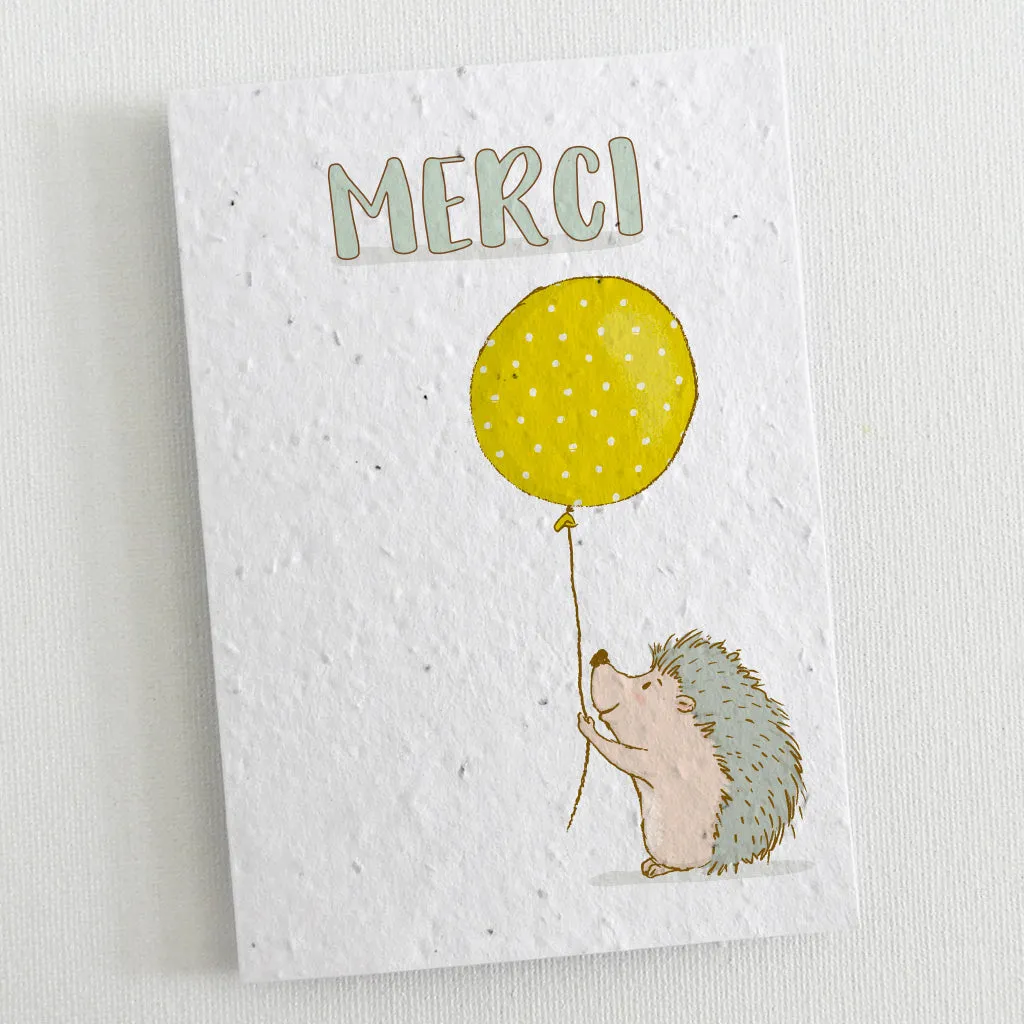 Set of 6 Plantable Thank You Cards - Animals