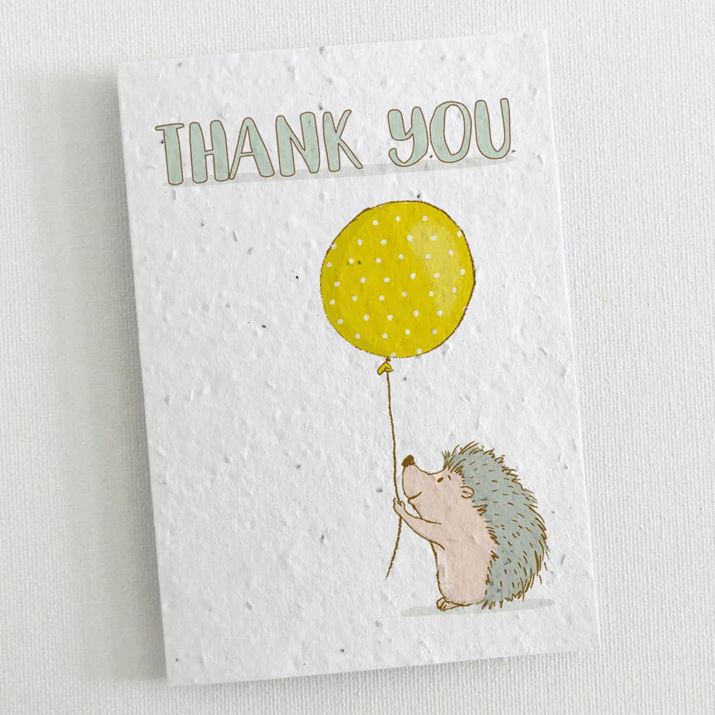 Set of 6 Plantable Thank You Cards - Animals