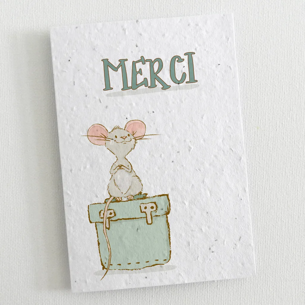 Set of 6 Plantable Thank You Cards - Animals