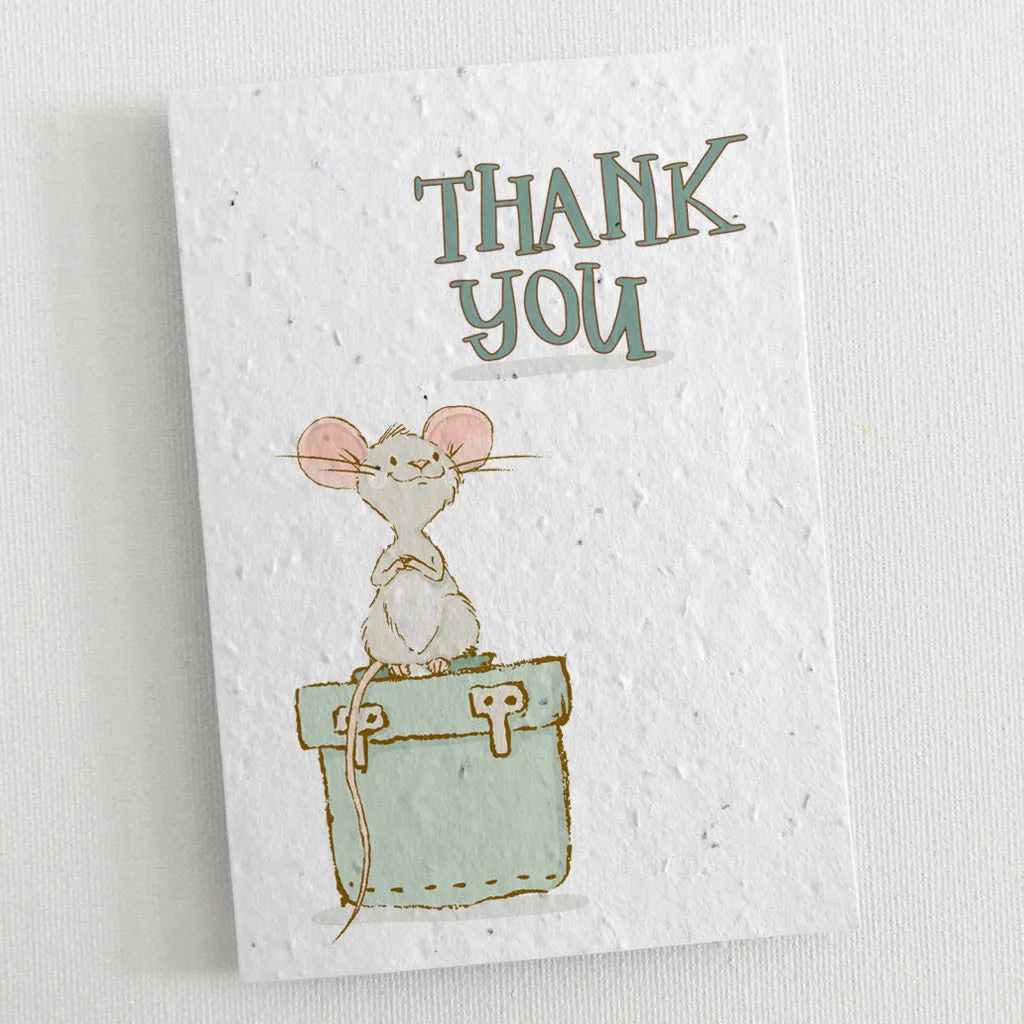 Set of 6 Plantable Thank You Cards - Animals