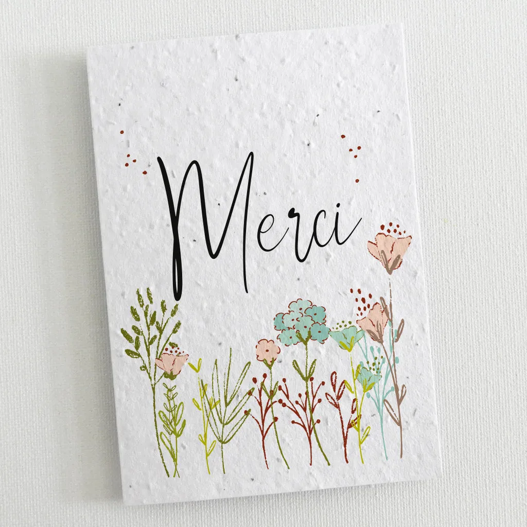 Set of 6 Plantable Thank You Cards - Flowers