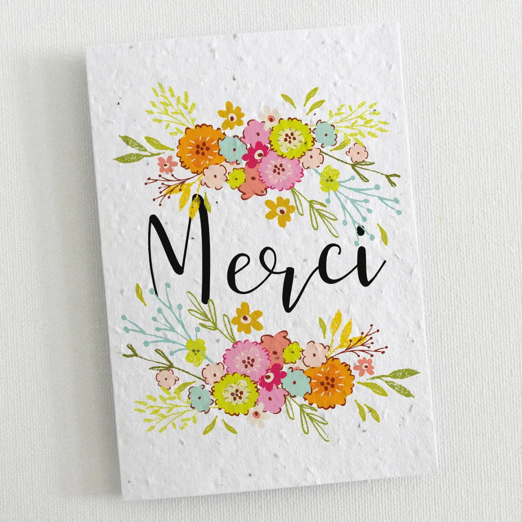 Set of 6 Plantable Thank You Cards - Flowers