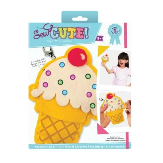 Sew Cute Ice Cream Backpack Clip Kit