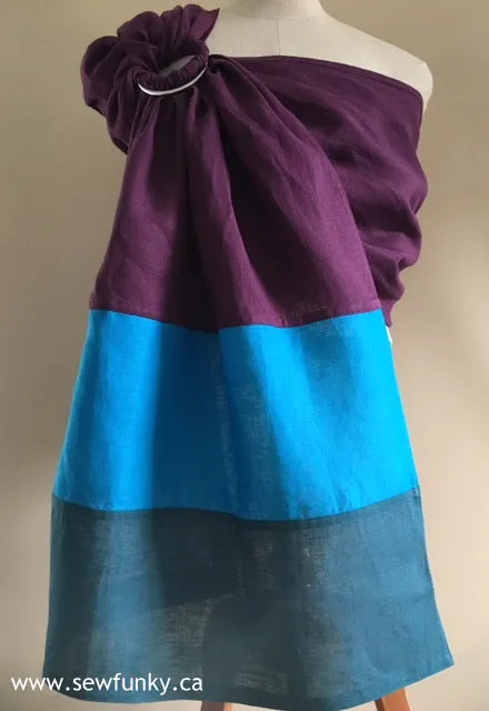 Sewfunky Linen Ring Sling - Peacock Plume