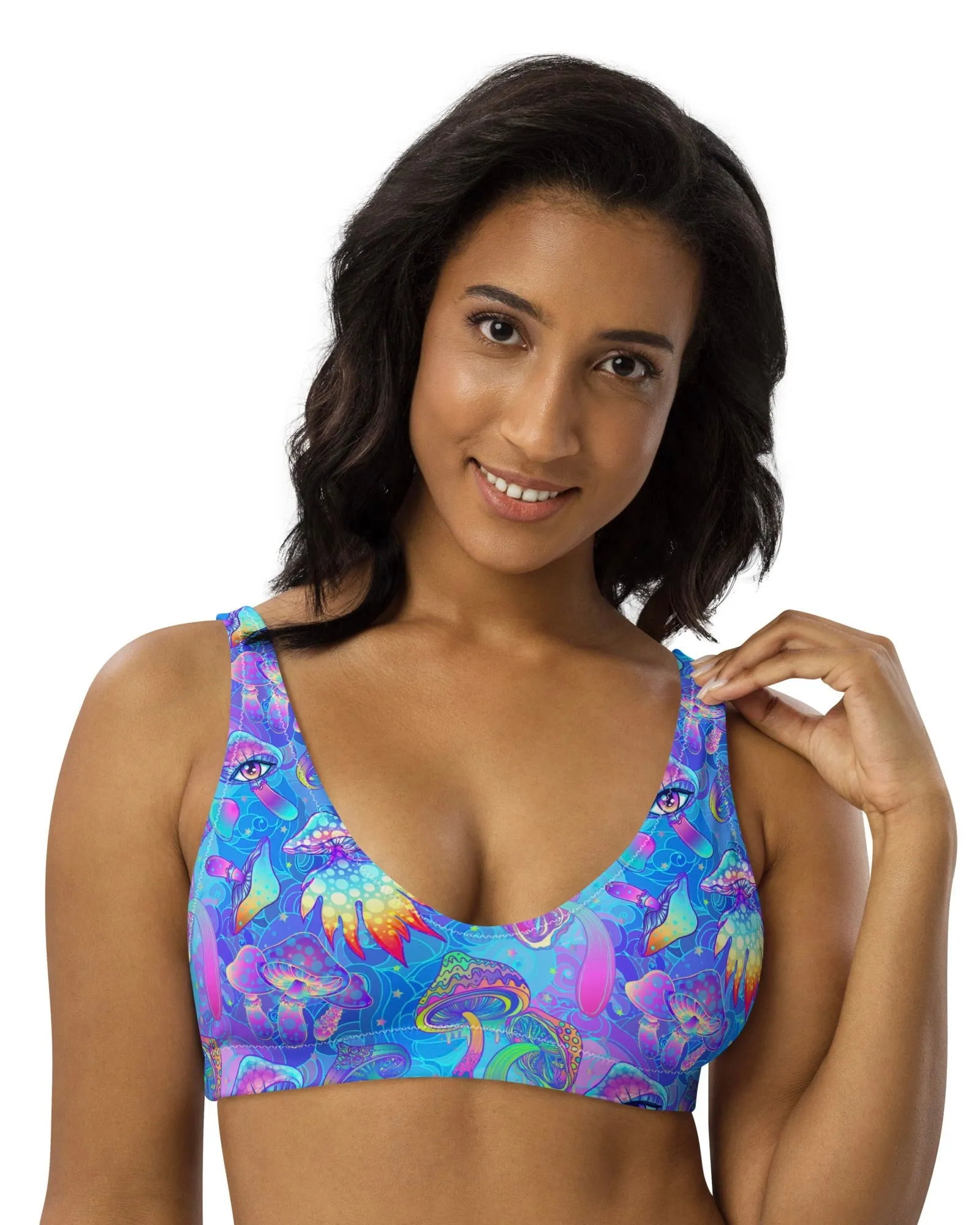 Shroomin Blue Bra Top