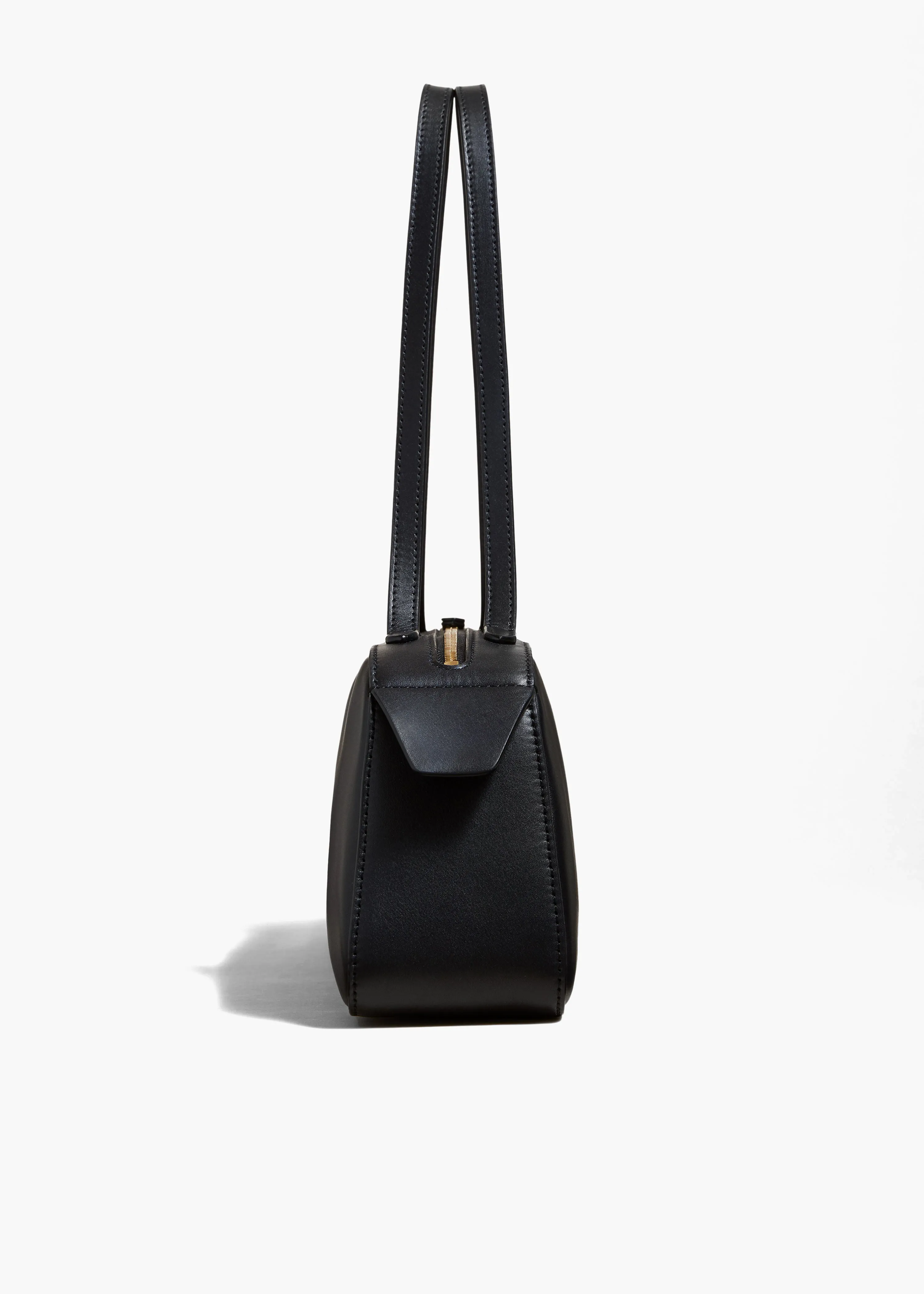 Simona Shoulder Bag in Black Leather