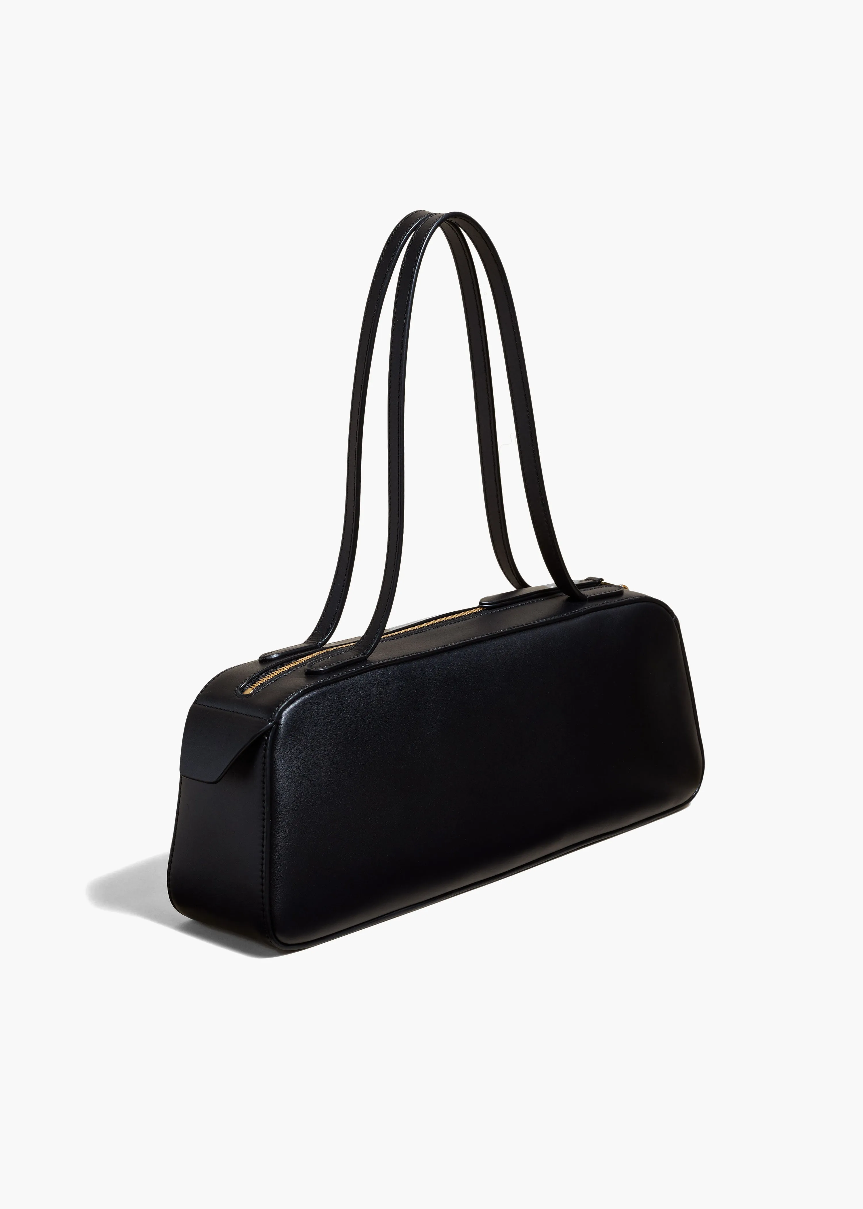 Simona Shoulder Bag in Black Leather