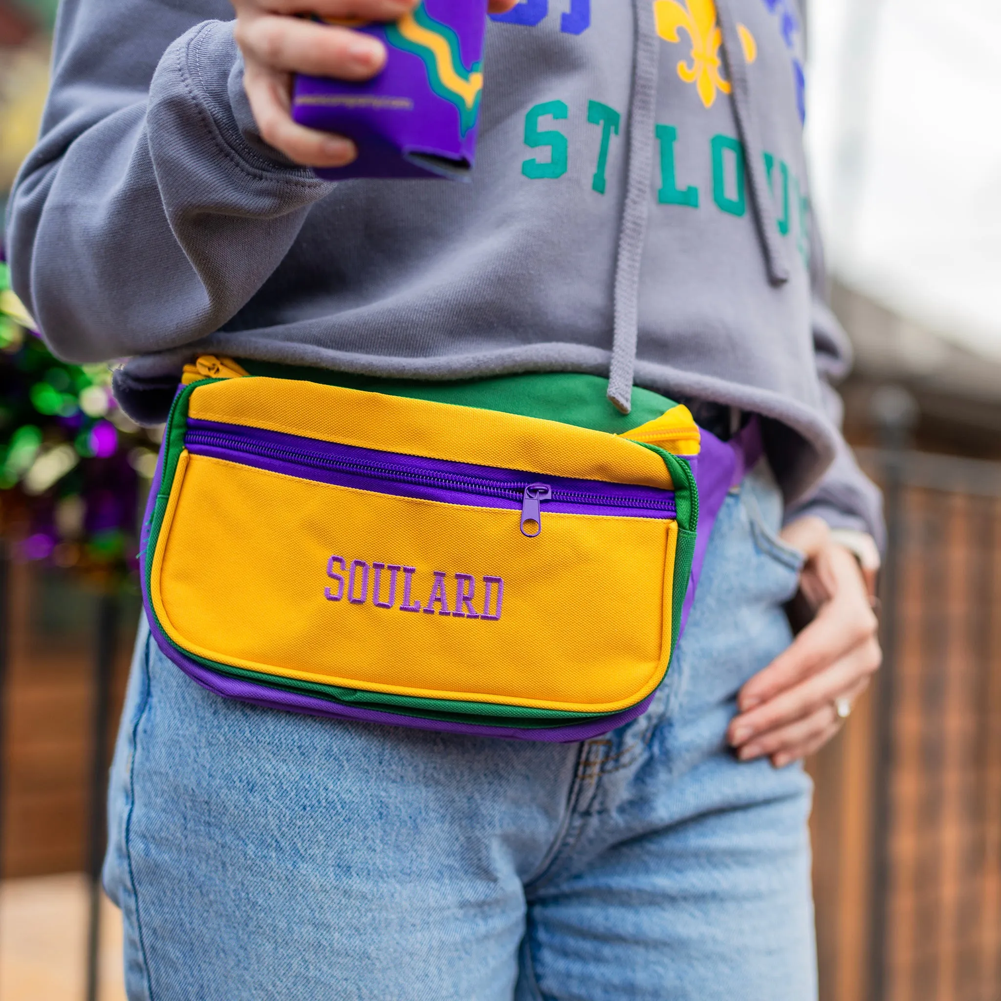 Soulard Mardi Gras Color Block Fanny Pack