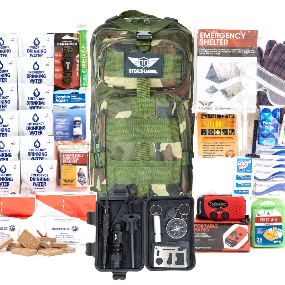 Stealth Angel 2 Person Emergency Kit / Survival Bag (72 Hours)