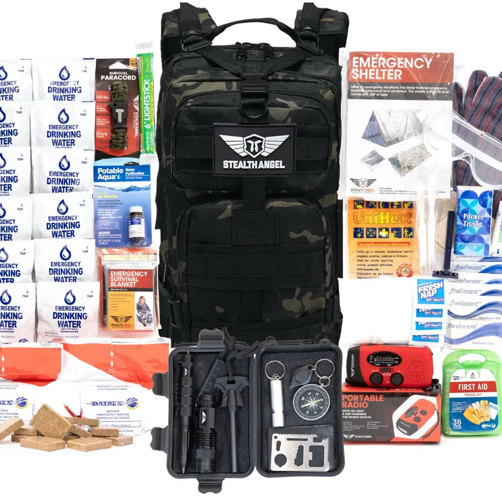 Stealth Angel 2 Person Emergency Kit / Survival Bag (72 Hours)