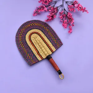 Straw Hand Fan, Bolga Fan - B001