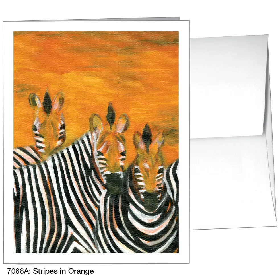 Stripes In Orange, Greeting Card (7066A)