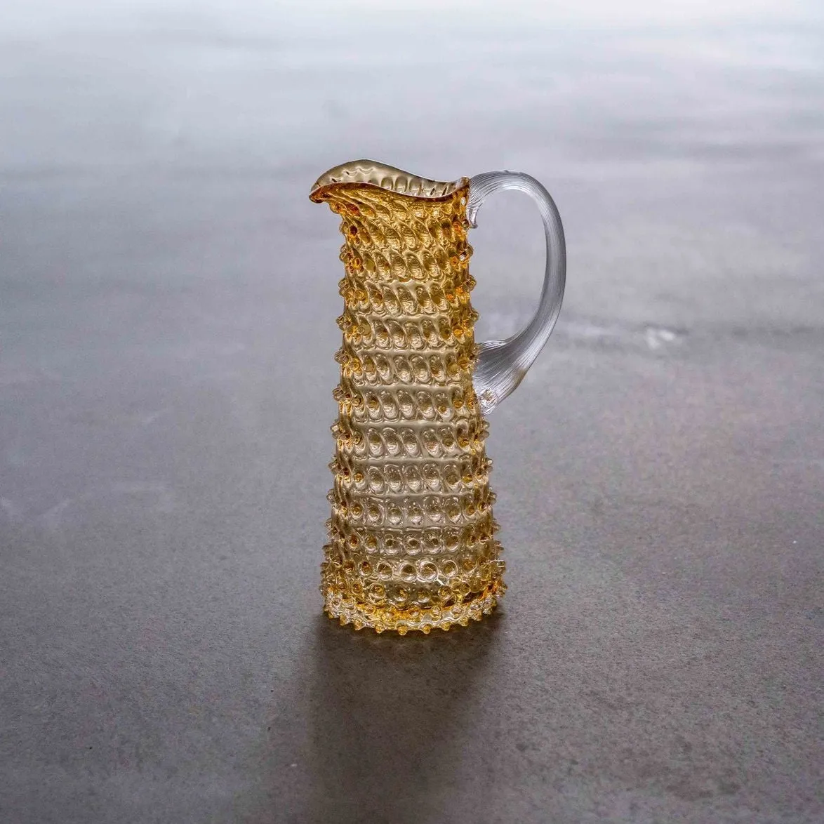 Tall Hobnail Jug - 1 Litre - Underlay Amber