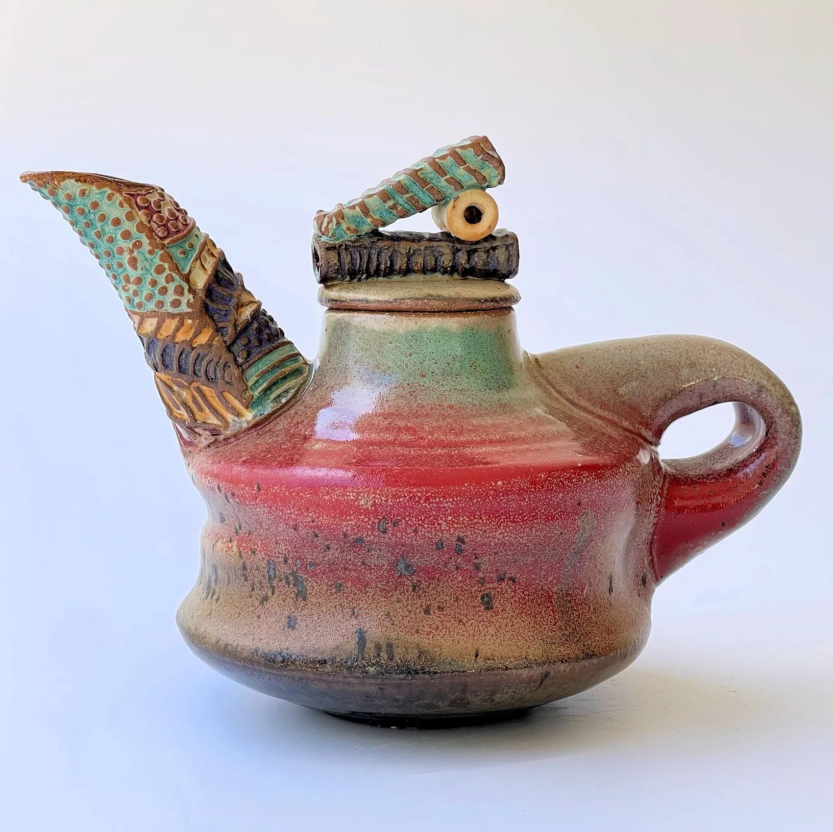 Tea Pot Pottery Functional Microwave and Dishwasher Safe