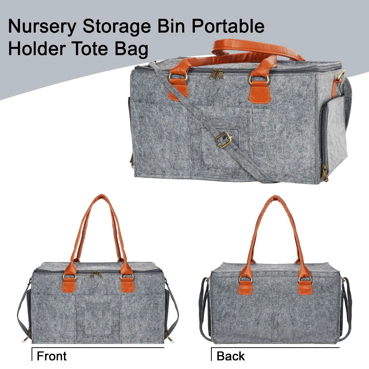 Travel tote bag | Diaper Caddy | Multifunctional Diaper bag| Unisex Diaper Bag | Traveling Baby bag | Diaper caddy with lid