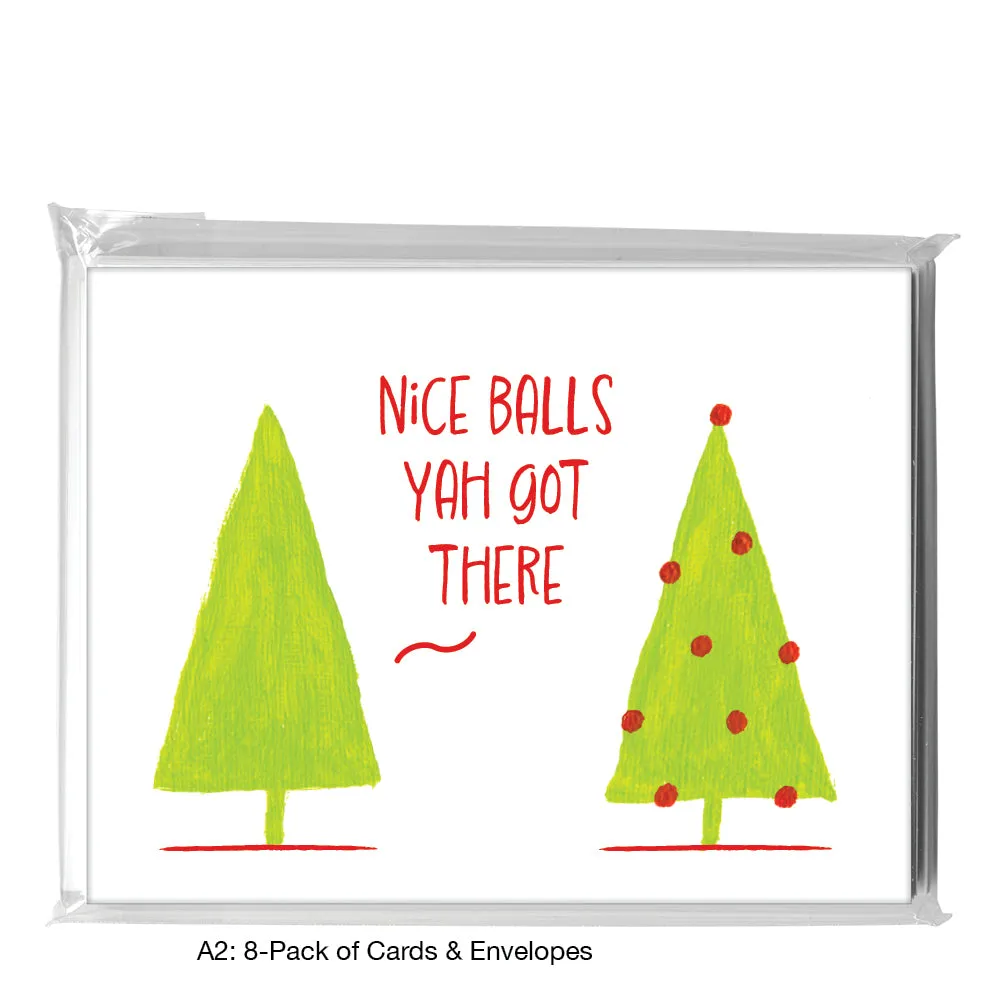 Trees With Ornaments, Greeting Card (7548N)