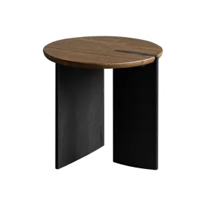 Tsubaki Wood Side Table - Modern Geometric