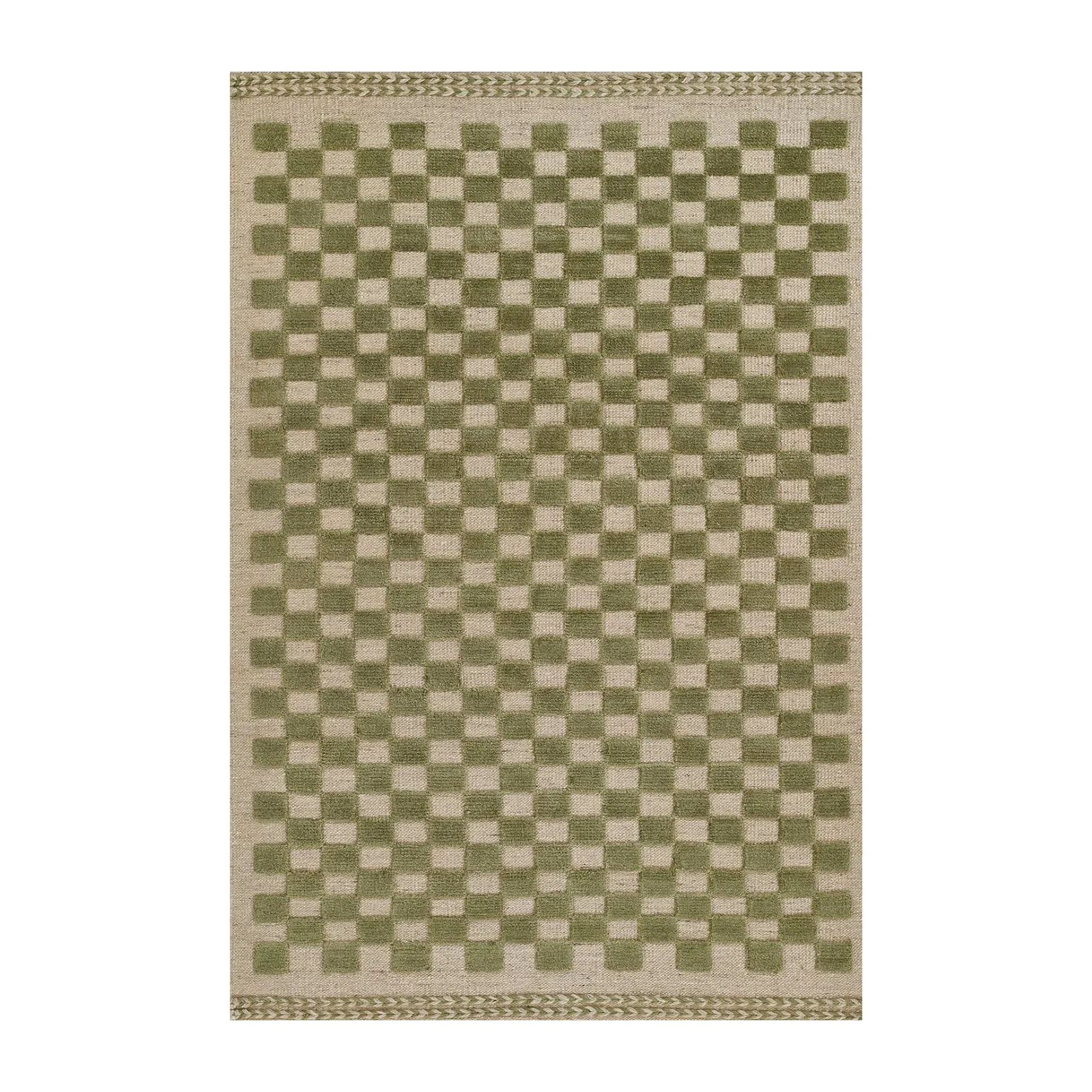 Willa Green Checkerboard Rug