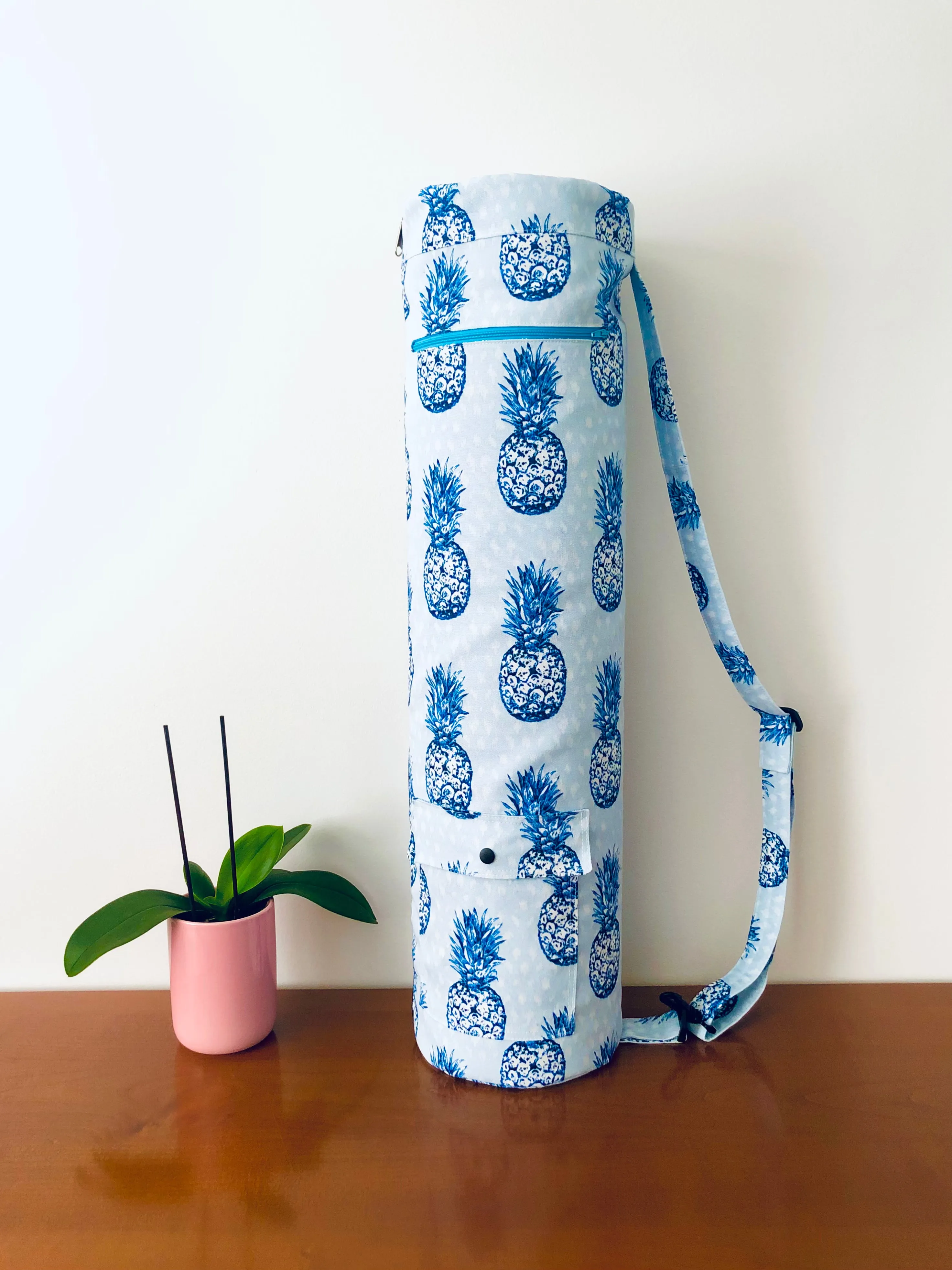 Yoga Bag with zipper - Tropical Pineapple