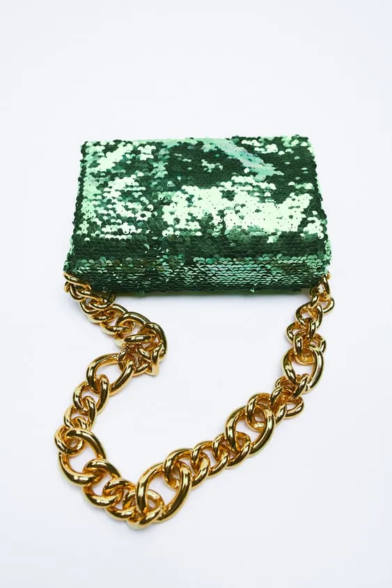 Zara Sequin Shoulder Bag