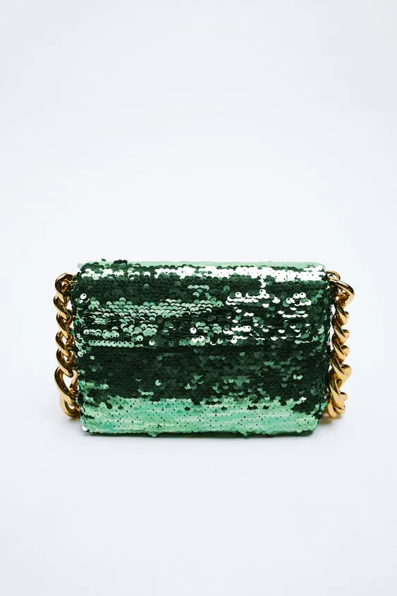 Zara Sequin Shoulder Bag